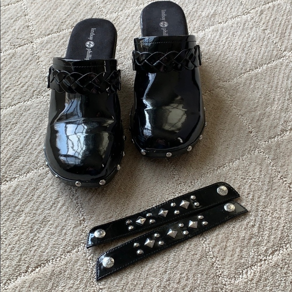 Lindsay Phillips clogs with 2 straps